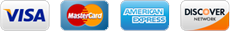 Accepted cards: Visa, Mastercard, American Express, and Discover