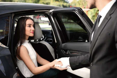 Luxury limousine passenger
